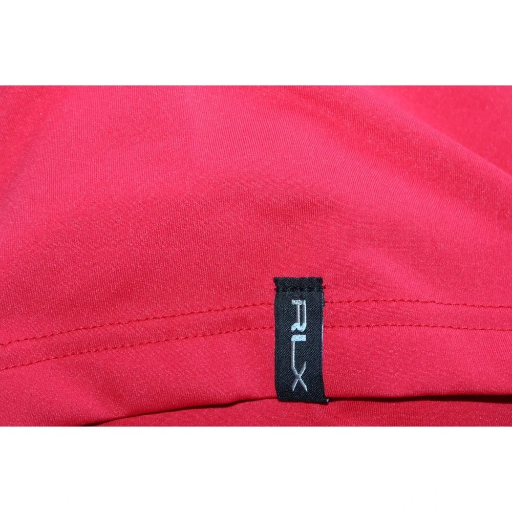 Ralph Lauren RLX RED Golf Polo Embroidered Girls PGA Logo Mens Size Large